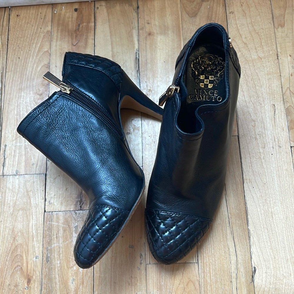 Vince Camino BBWO Black Leather Ankle Boots